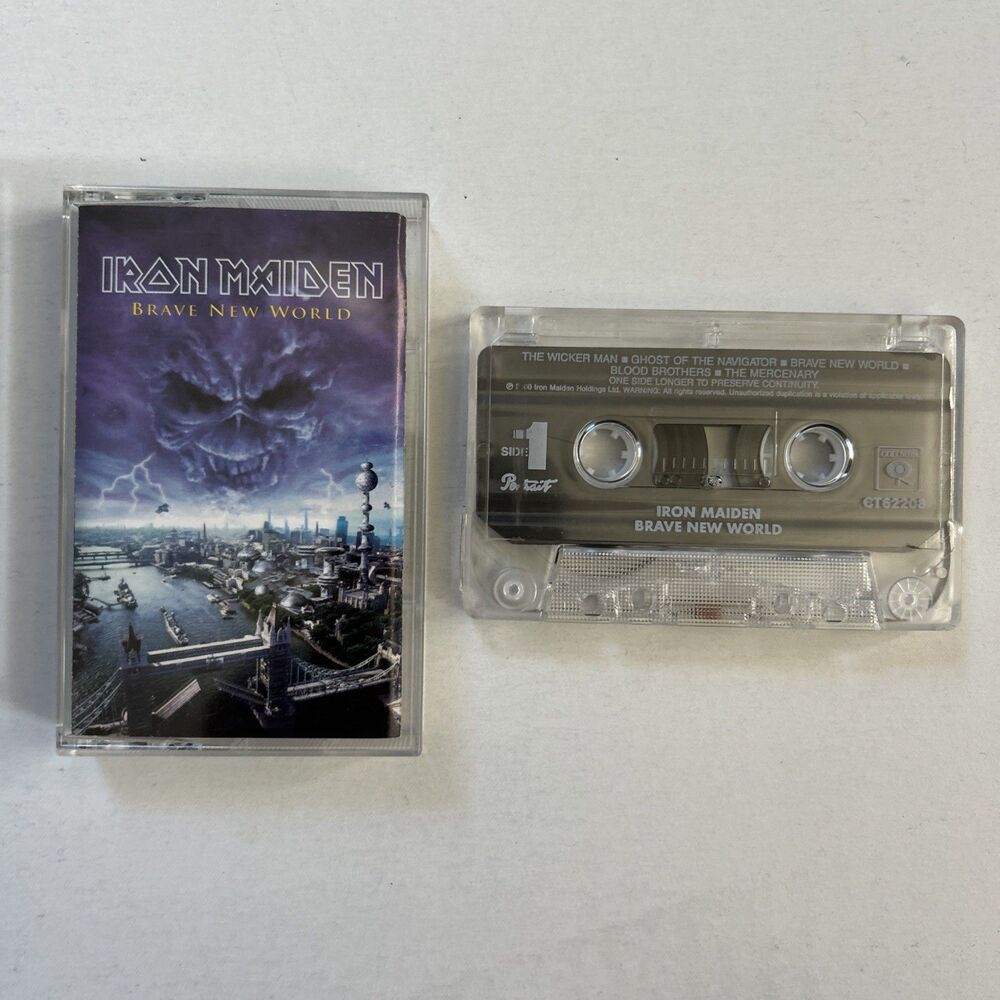 Iron Maiden Brave New World Cassette Tape Rare HTF CT62208 Columbia 2000